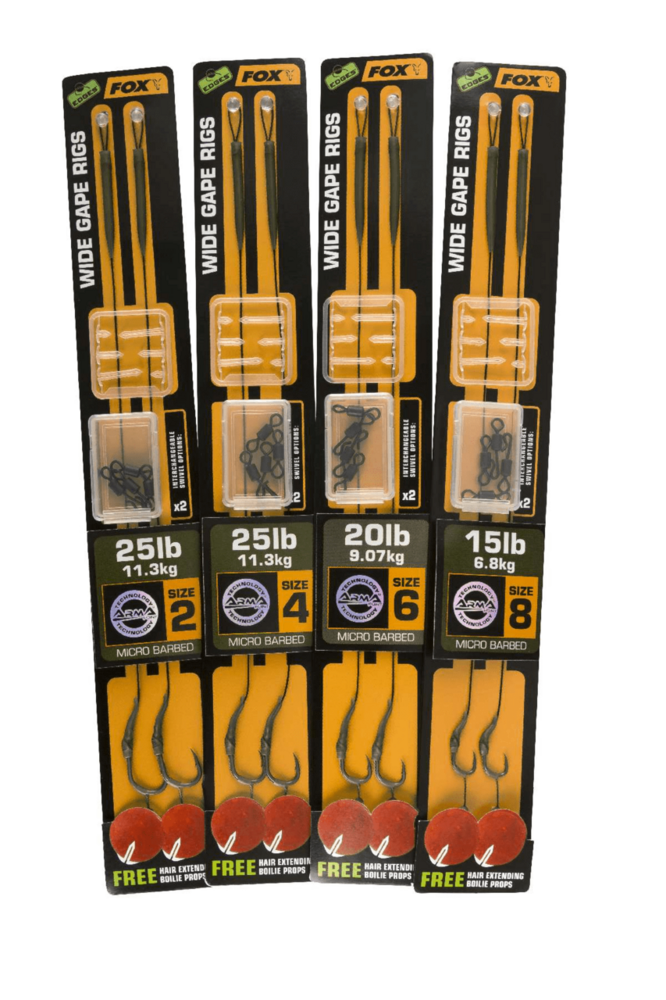 Fox Wide Gape Rigs (2x) Green