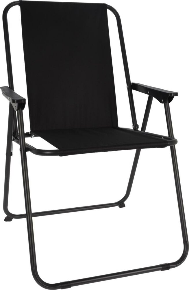 Camp Life Compact Stoel (inklapbaar) 57x48426cm (Black) / visstoel / camping stoel