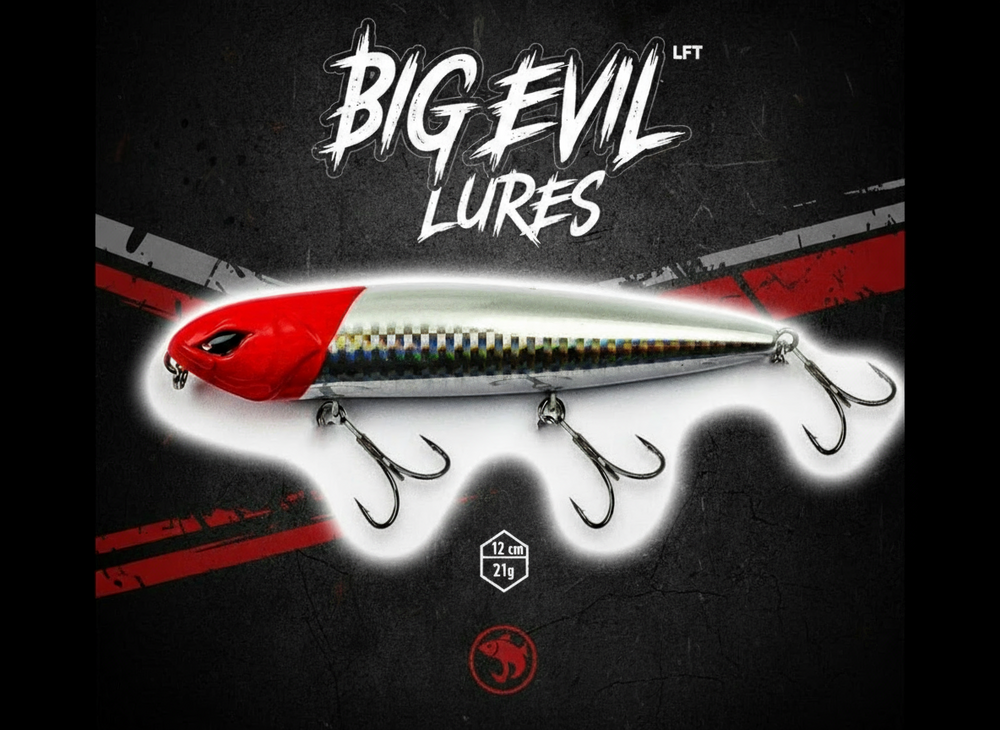 LFT Big Evil Lazy Pencil 12cm. 21gr. Surface / Red Head