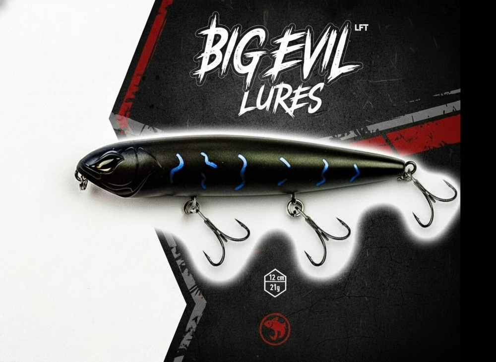 LFT Big Evil Lazy Pencil 12cm. 21gr. Surface / Black Thunder Tiger