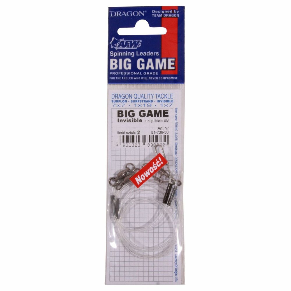 Dragon Fluorocarbon Leader50 cm 36 kg  0,90 MM big game 