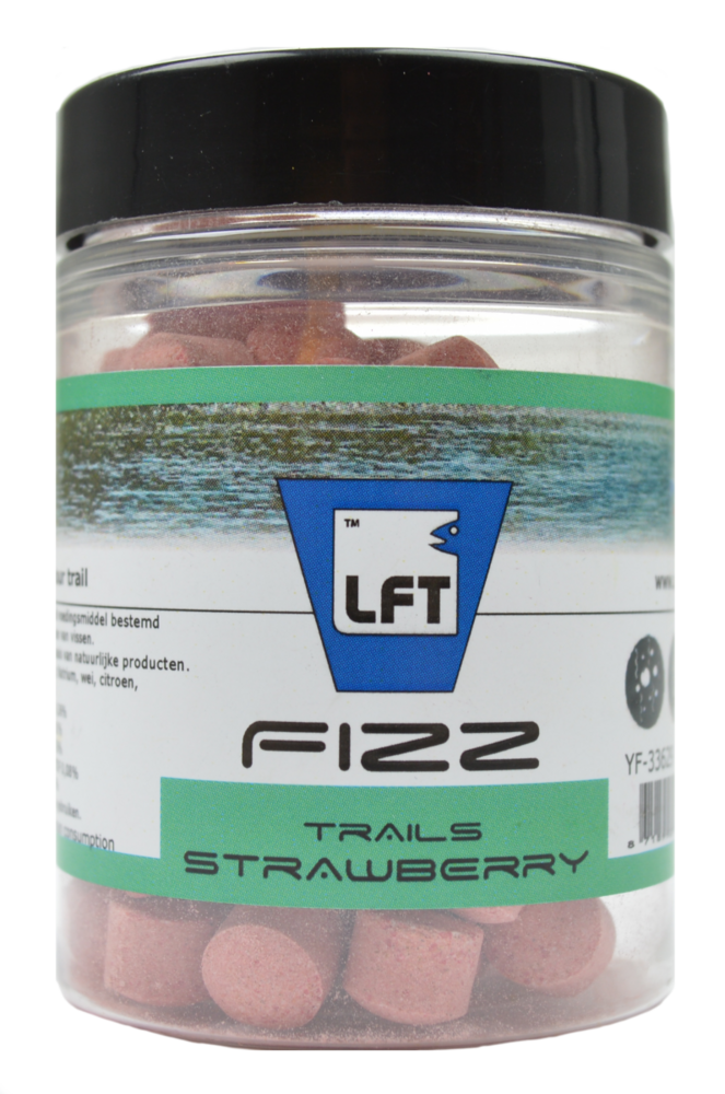 LFT Precision Fizz Trails 9mm Strawberry Red 100 gr | Bruisende Voerpellets met Kleur en Flavour