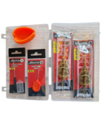 Albatros Method Feeder box 2 x rig , 1 x mould, 1 x flat grip drill, 1 x quick stop needle