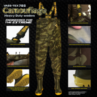 Vass E785 series Camo chest wader 