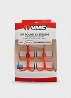 VMC treble hook UV Orange round 1x strong size 2/0 / dreg