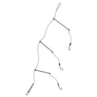 Deep Blue Flat Sea Rig 3-Arm Luminous 3-Haaks H4