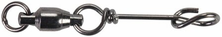 Mustad Fastach clip,ball bearing swivel Size 1.2 (8x)