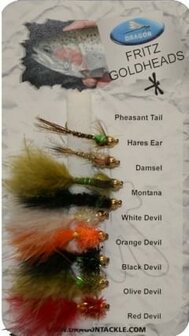 Dragon Std Fly Selection- Fritz Goldheads (10)