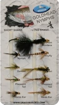 Dragon Std Fly Selection- Goldhead Nymphs (10)