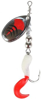 LFT Twisttail Spinner (2) Silver Red