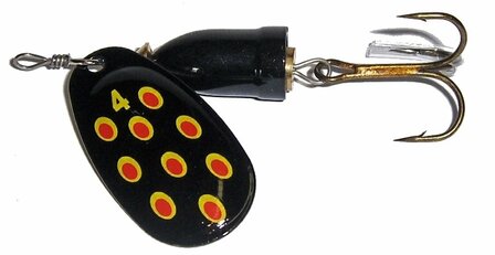 LFT Rattle Spinner (4) Black Red Dots