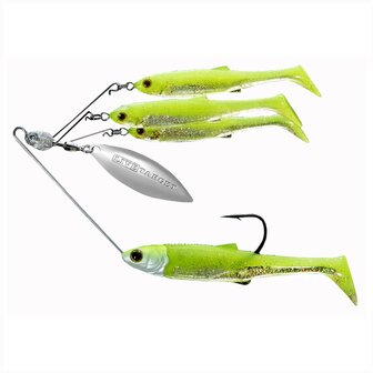 Live Target Baitball Spinner Rig Sinking MS 14gr Chartreuse/Silver
