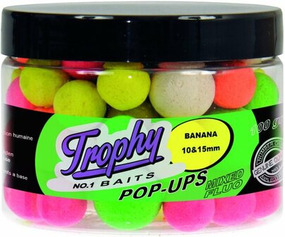 Trophy Baits Pop-Ups Fluo 70gr 10/15mm Banana