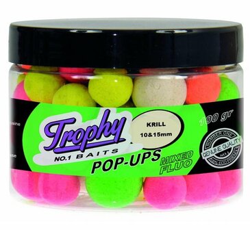 Trophy Baits Pop-Ups Fluo 70gr 10/15mm Krill