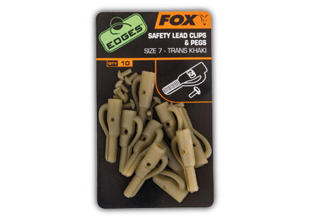 fox - edges slik lead clips &amp; pegs size 10
