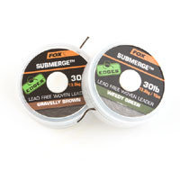 fox - edges submerge lead free woven leader 30lb 13.6 kg 10m