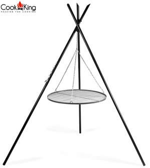 Cookking Grill: RVS rooster met  tripod(tipi) 220cm