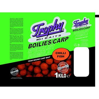 Trophy Bait Boilies 1kg/20mm Chilli Fish