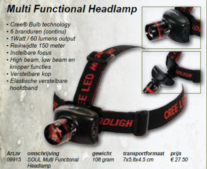 soul -Multifunctional headlamp 09915