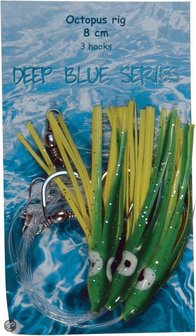 Albatros Octopus Rig 8cm 3 hooks yellow/green