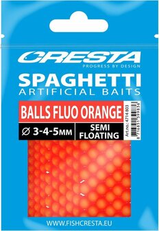 Cresta Spagetti Balls Fluo Orange 3-4-5mm