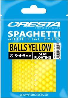 Cresta Spagetti Balls Yellow 3-4-5mm