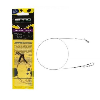 Spro 7x7 Wire Leader zwart 25cm 0.36mm 10kg