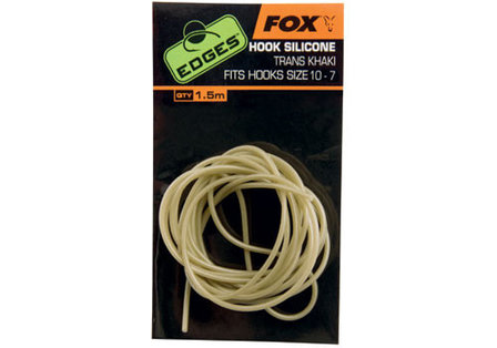 fox - edges hook silicone 1,5m. trans khaki hook size 10-7