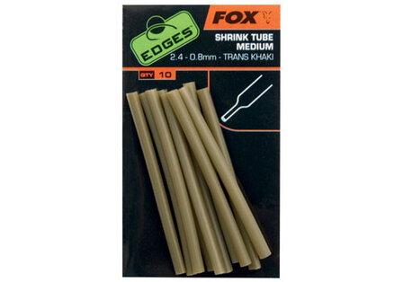 fox - edges shrink tube medium 2.4-0.8mm trans khaki 