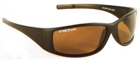 Falcon Polarized Sunglass Filippo - Matt Black Frame / Brown Lens