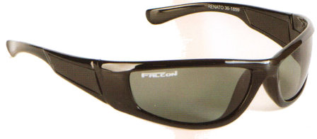 Falcon Polarized Sunglass Renato - Black Frame / Grey Lens