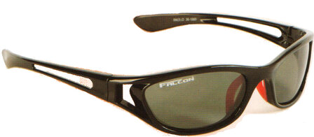 Falcon Polarized Sunglass Paolo - Black Frame / Green-Grey Lens