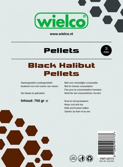 Wielco Black Halibut Pellets 3mm. 750gr