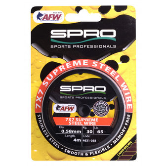 Spro 7x7 Supreme Steel Wire 0,46mm (18kg) (4m)