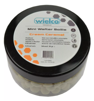 Wielco Mini Wafter Boilie 9mm 50 gr Cream Caramel