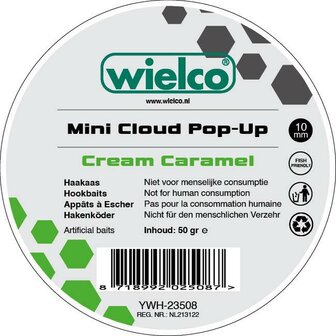 Wielco Mini Cloud Pop-Up Boilie 10mm. 50gr. Cream Caramel