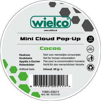 Wielco Mini Cloud Pop-Up Boilie 10mm. 50gr. Cocos