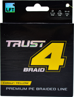 LFT Trust 4-Braid PE Yellow 150mtr