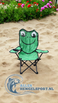 Camp life funny kinder vouwstoel groen