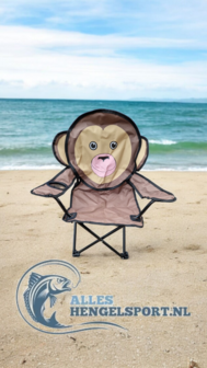 Camp life funny kinder vouwstoel bruin