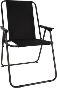 Camp Life Compact Stoel (inklapbaar) 57x48426cm (Black) / visstoel / camping stoel