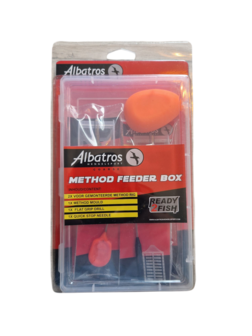 Albatros Method Feeder box 2 x rig , 1 x mould, 1 x flat grip drill, 1 x quick stop needle
