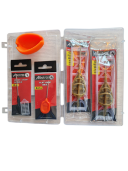 Albatros Method Feeder box 2 x rig , 1 x mould, 1 x flat grip drill, 1 x quick stop needle