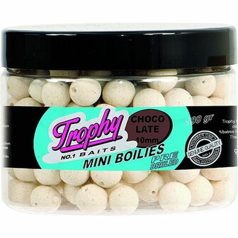 Trophy baits mini boilies pre-drilled 10mm Chocolate