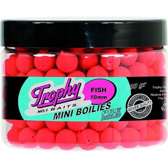 Trophy baits mini boilies pre-drilled 10mm Fish