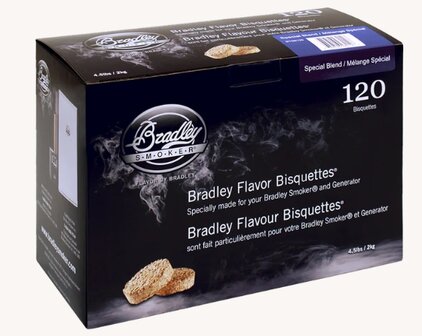 Speciale mixbisquetten voor Bradley-rokers 120 Stuks