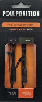 Pole Position Heli-chod system lead free leader 65lb weed 2st.