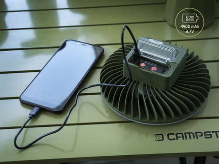 Delphin Ventix Fan with Light &ndash; Ventilator, lamp en powerbank in &eacute;&eacute;n
