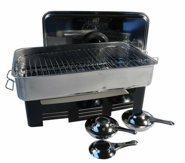 Albatros Rvs Rookoven Plat Rookovens 42x20x29 cm 