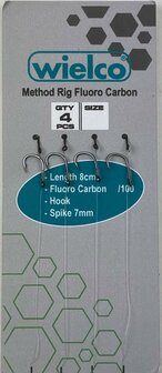 Wielco Method Rig Fluoro Carbon 4pcs 8cm 12 to 20/100